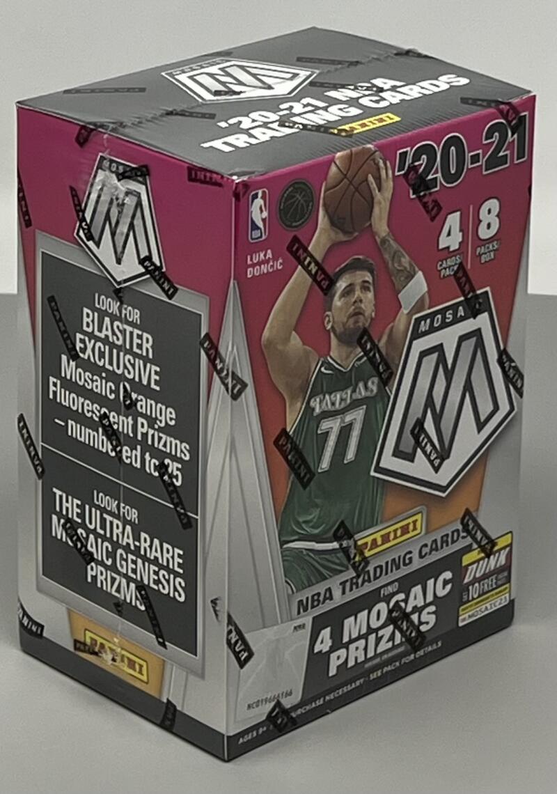 2020-21 Panini Mosaic Basketball 8-Pack Blaster Box (Orange Fluorescent Prizms!) Image 1