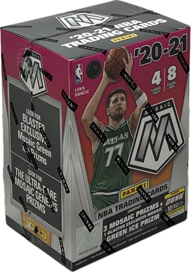 2020-21 Panini Mosaic Basketball 8-Pack Blaster Box  (Green Ice Prizms) Image 1