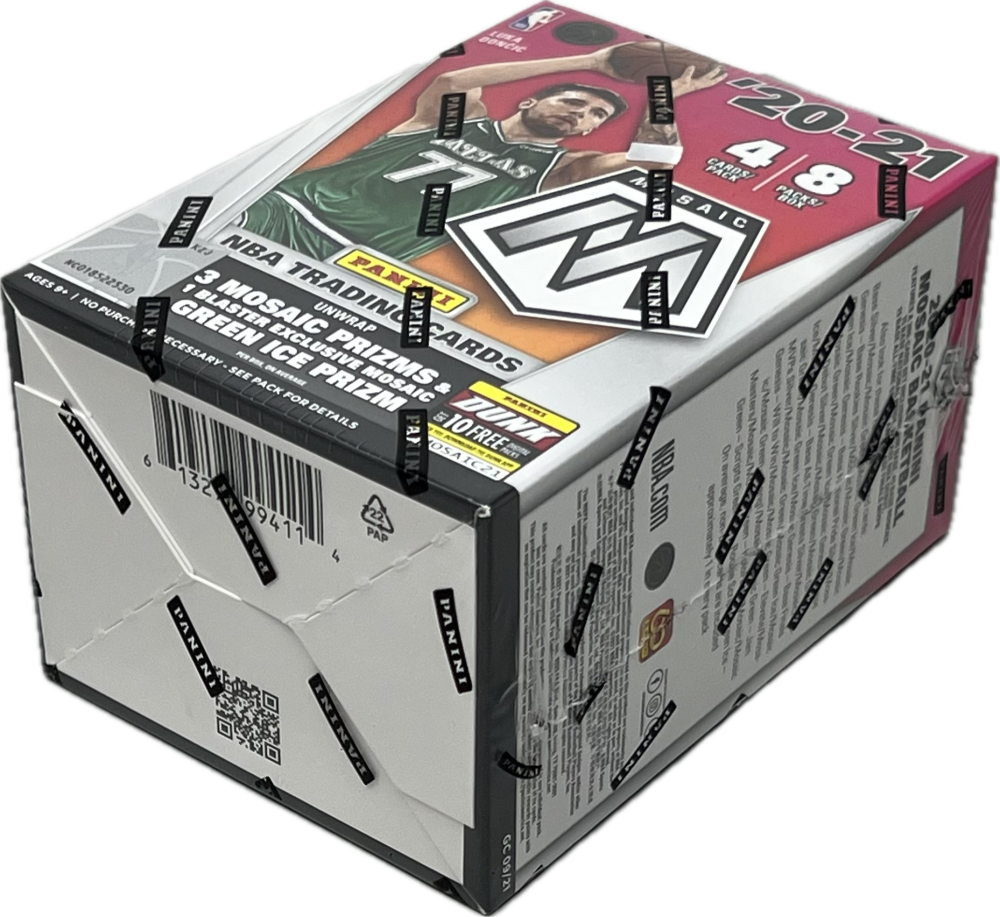 2020-21 Panini Mosaic Basketball 8-Pack Blaster Box  (Green Ice Prizms) Image 2