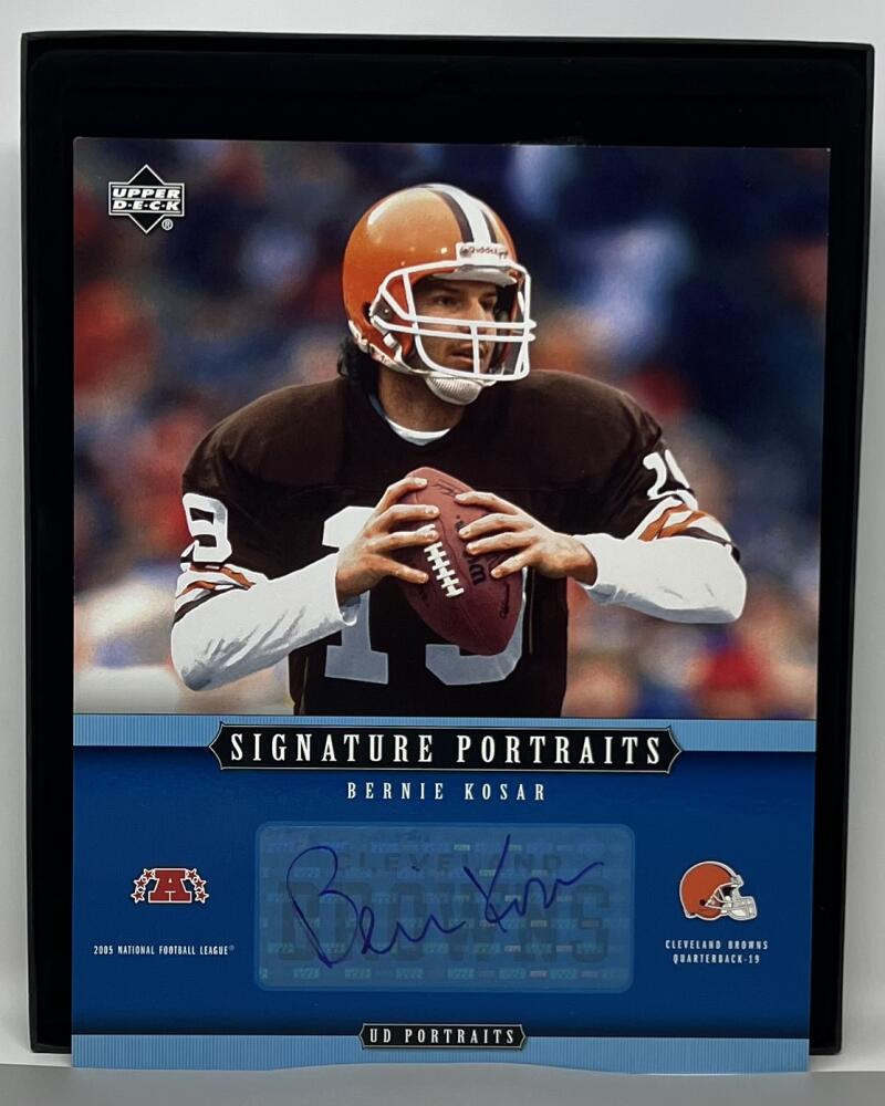 Browns QB Bernie Kosar Autograph Signed UD Portraits 8x10 Poster UD Authentic Image 3
