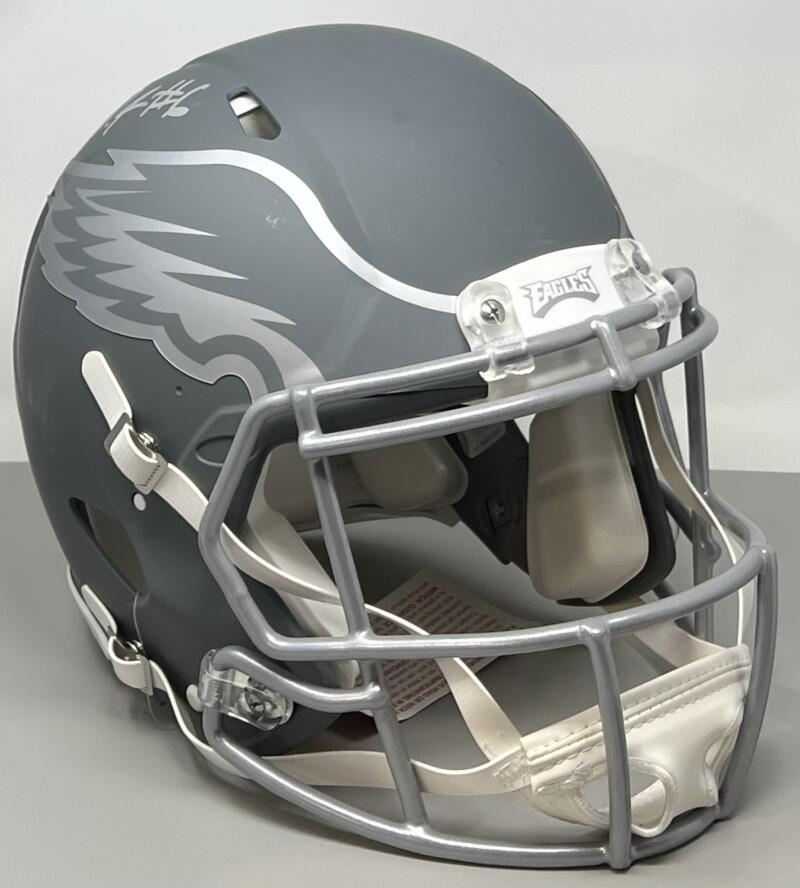 DeVonta Smith Autograph Signed Eagles Full Size Football Helmet Fanatics Authentic Image 1