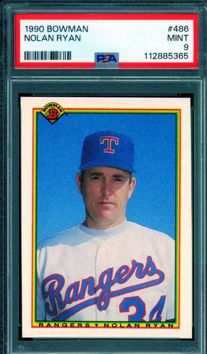 Nolan Ryan Card 1990 Bowman #486 PSA 9 Image 1