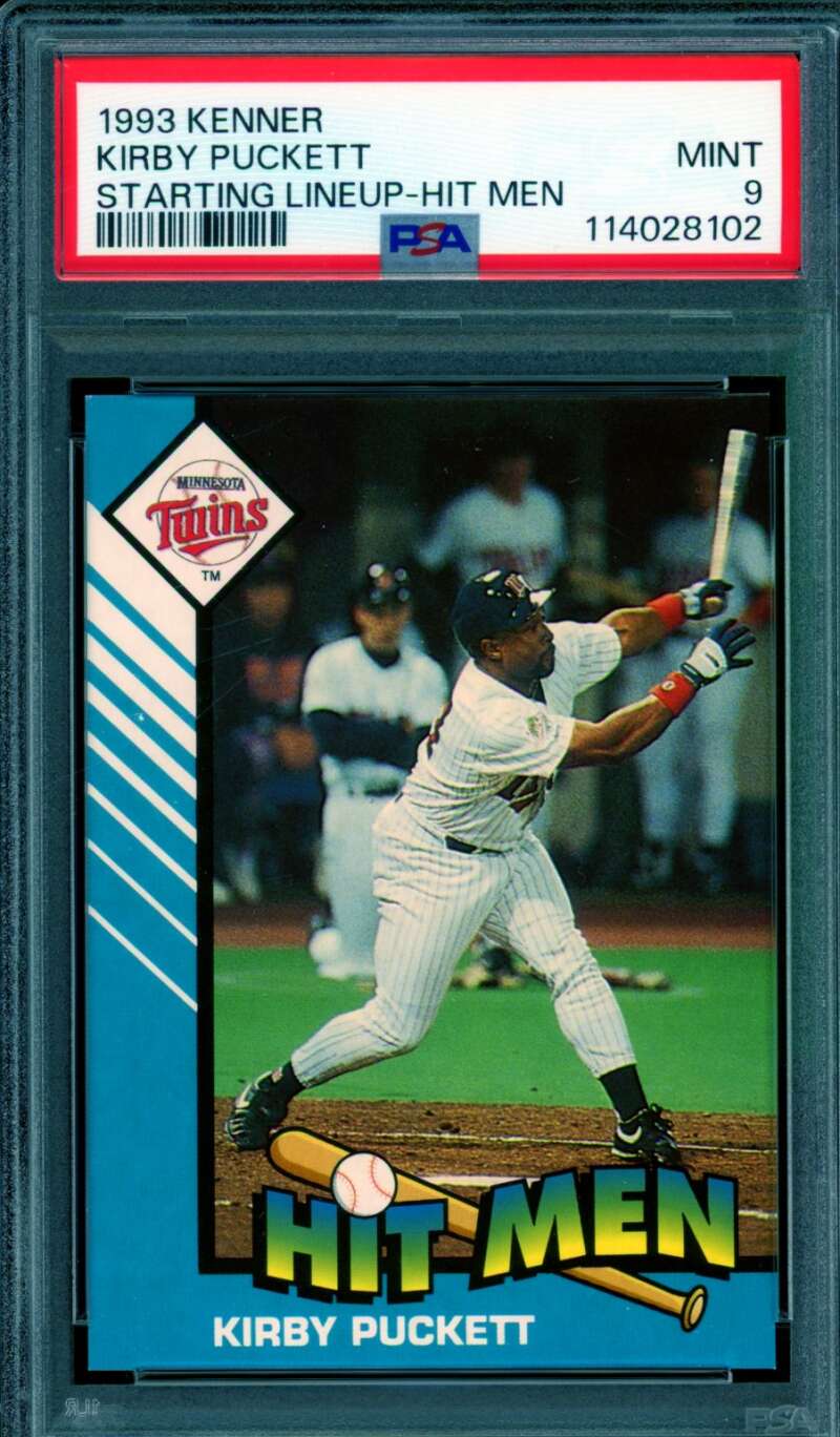 Kirby Puckett Card 1993 Kenner Starting Lineup-Hit Men (pop 3) #nno PSA 9 Image 1