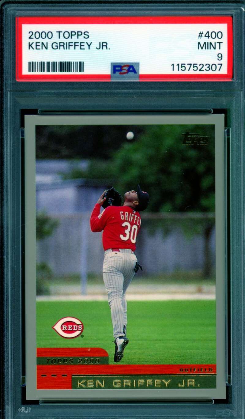 Ken Griffey Jr. Card 2000 Topps #400 PSA 9 Image 1