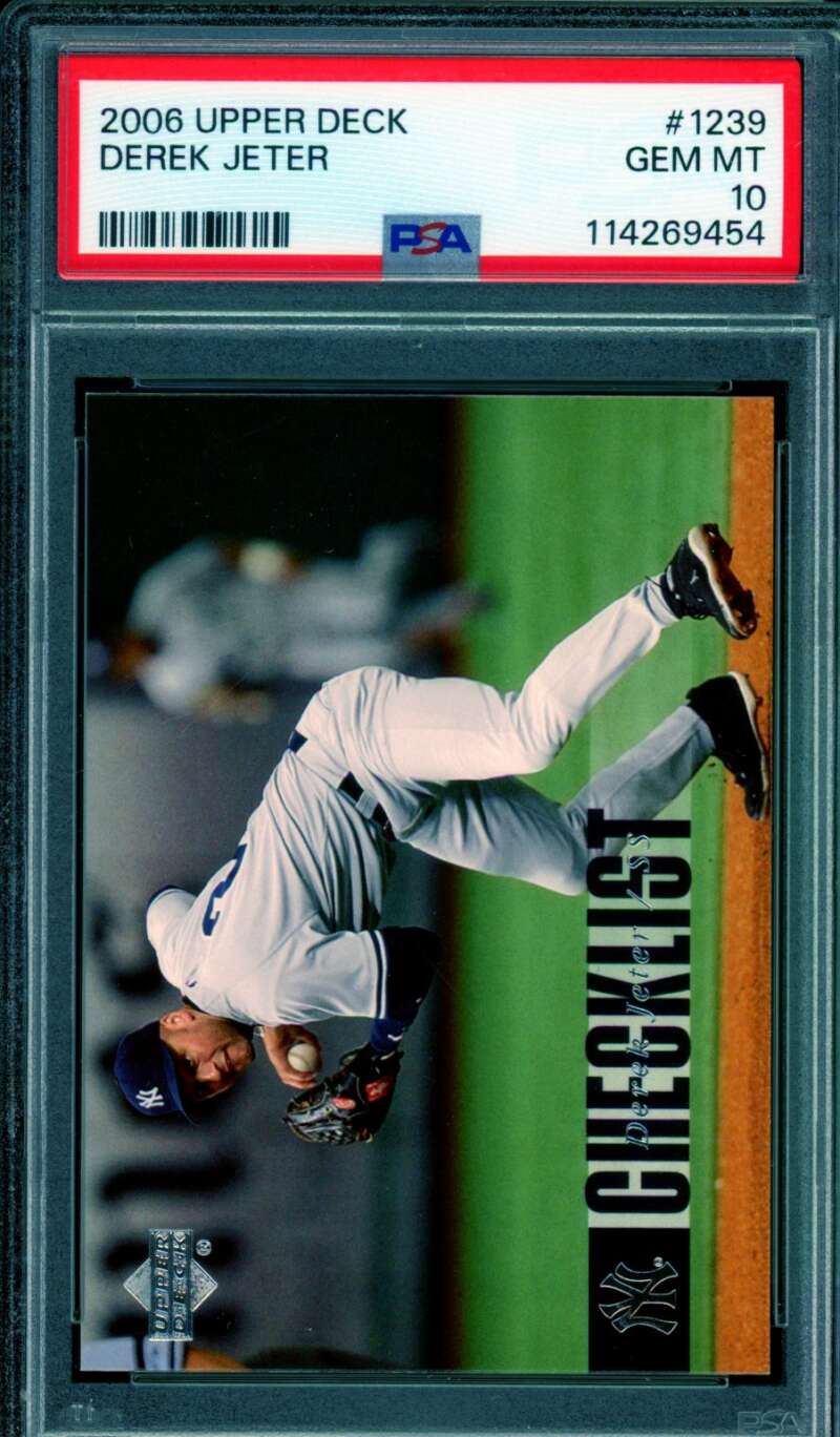 Derek Jeter Card 2006 Upper Deck #1239 (pop 5) PSA 10 Image 1