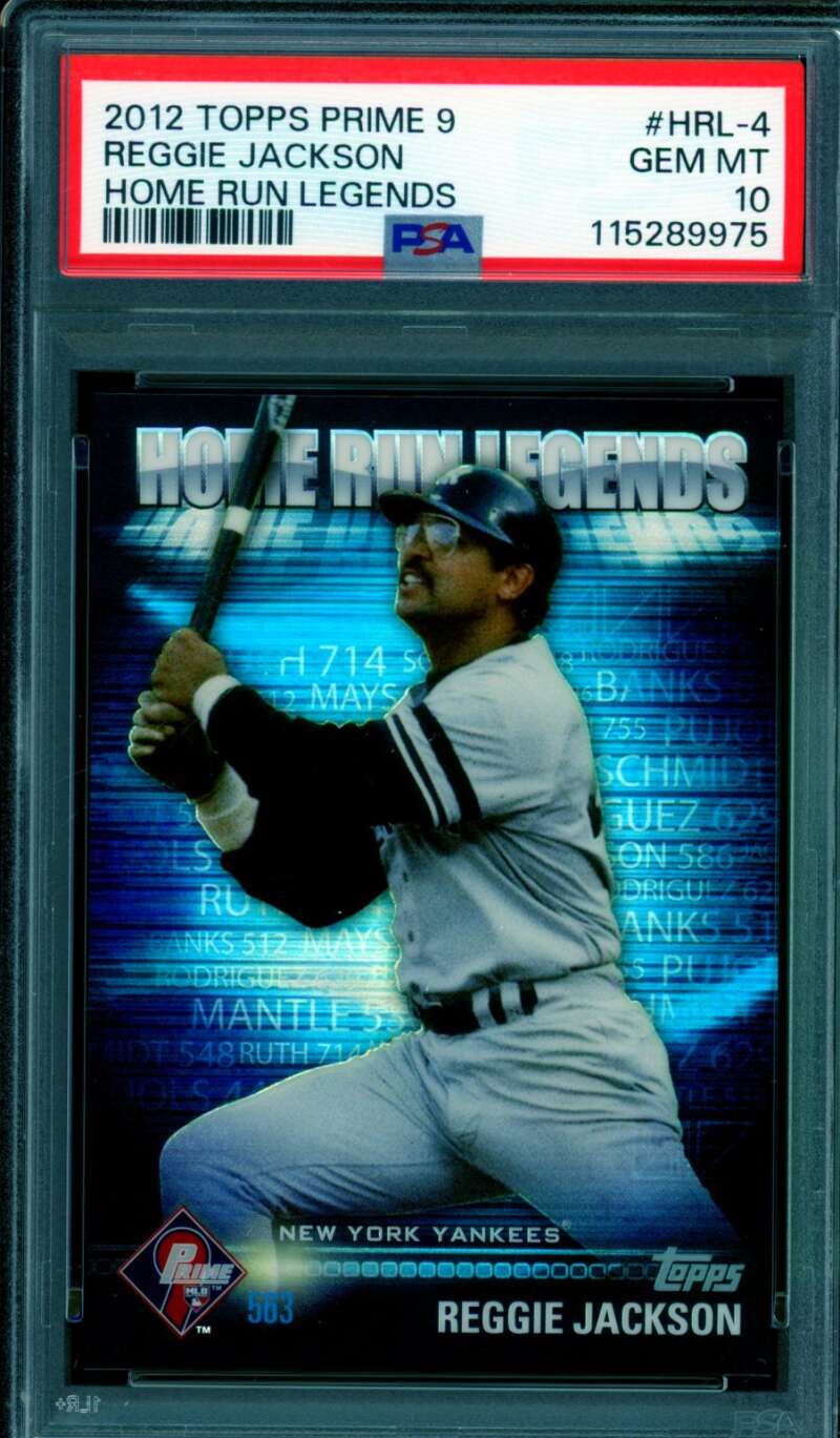 Reggie Jackson Card 2012 Topps Prime 9 Home Run Legends #HRL-4 PSA 10 Image 1