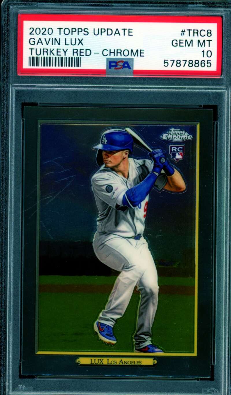 Gavin Lux Rookie Card 2020 Topps Update Turkey Red Chrome #TRC8 PSA 10 Image 1