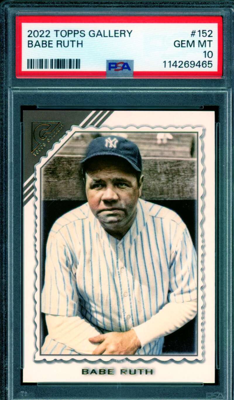 Babe Ruth Card 2022 Topps Gallery (pop 9) #152 PSA 10 Image 1