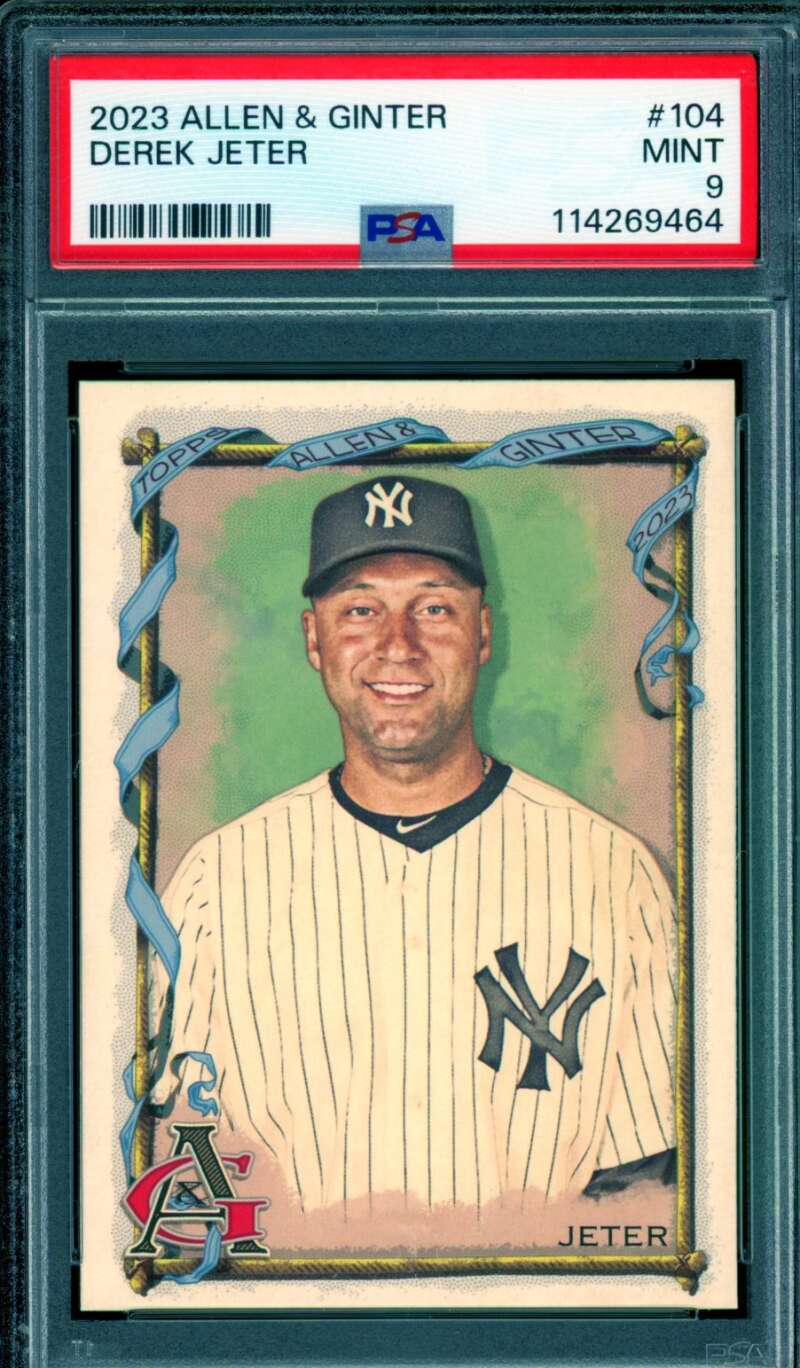 Derek Jeter Card 2023 Allen Ginter #104 PSA 9 Image 1