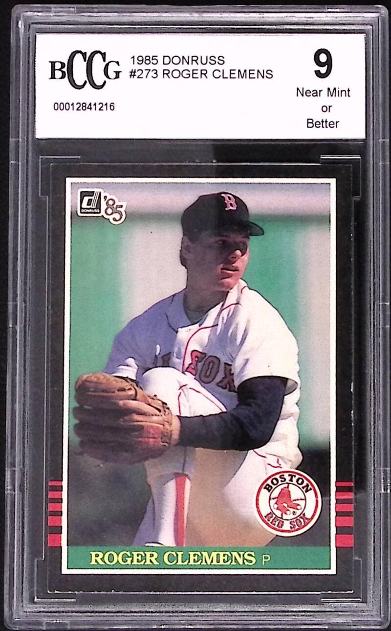 1985 Donruss #273 Roger Clemens Rookie Card BGS BCCG 9 Near Mint+ Image 1