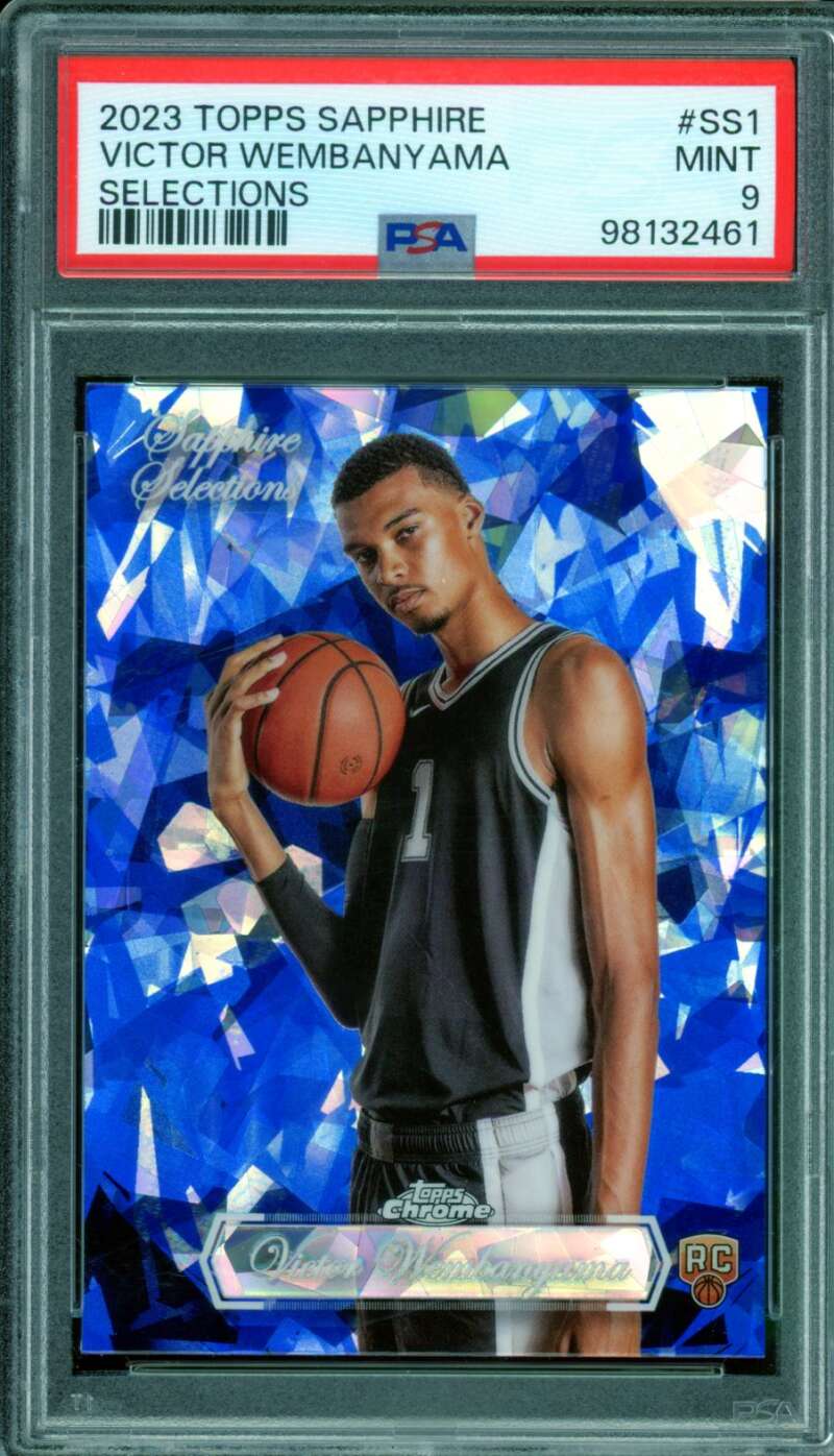 Victor Wembanyama Rookie Card 2023-24 Topps Sapphire Selections #SS1 PSA 9 Image 1
