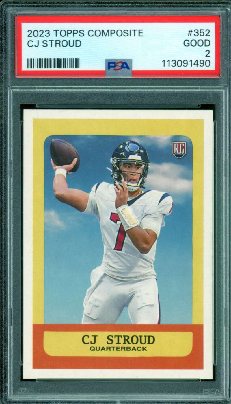 C.J. Stroud Rookie Card 2023 Topps Composite #352 PSA 2 Image 1