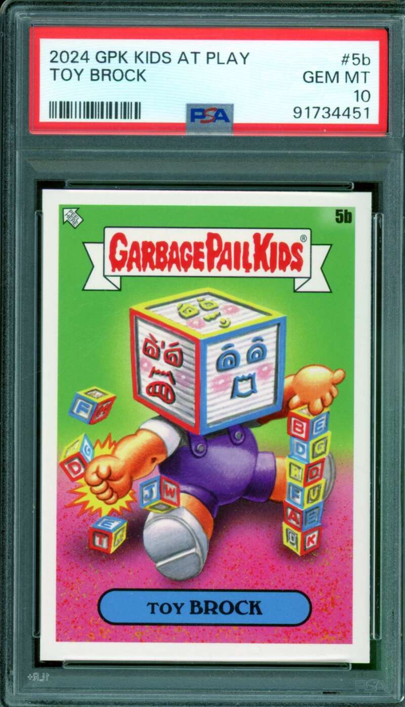 Toy Brock Card 2024 Garbage Pail Kids At Play (pop 2) #5B PSA 10 Image 1