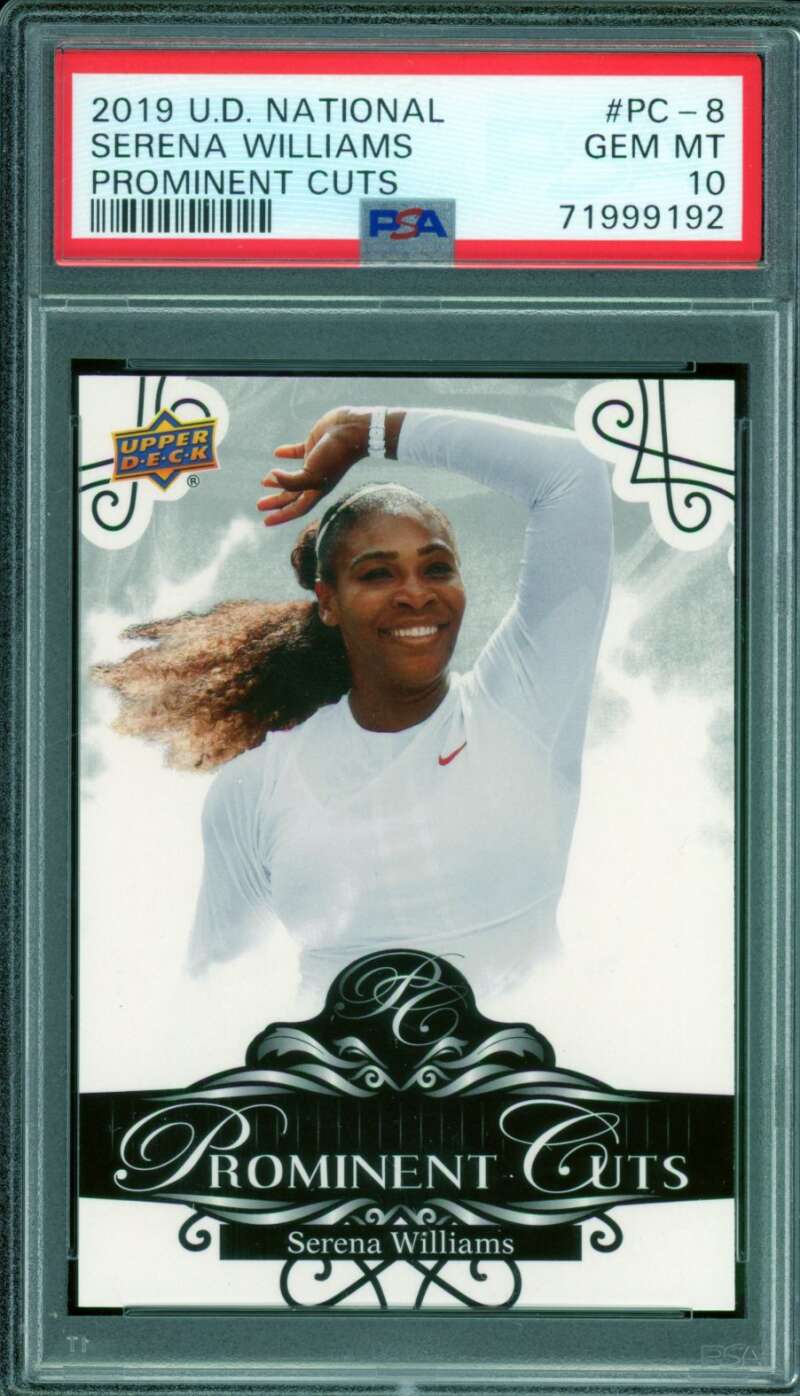 Serena Williams 2019 Upper Deck National Prominents Cuts (pop 7) #PC-8 PSA 10 Image 1