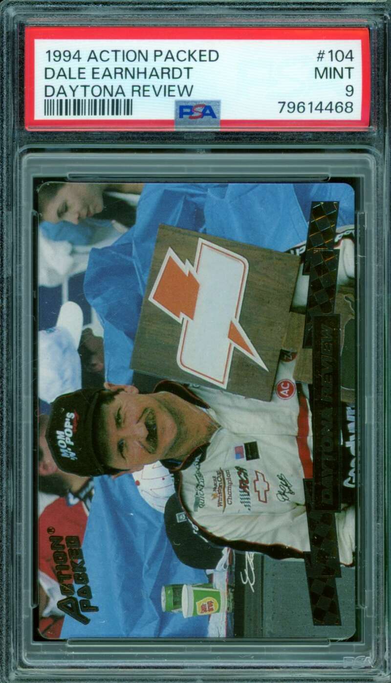 Dale Earnhardt Card 1994 Action Packed Daytona Avenue #104 PSA 9 Image 1