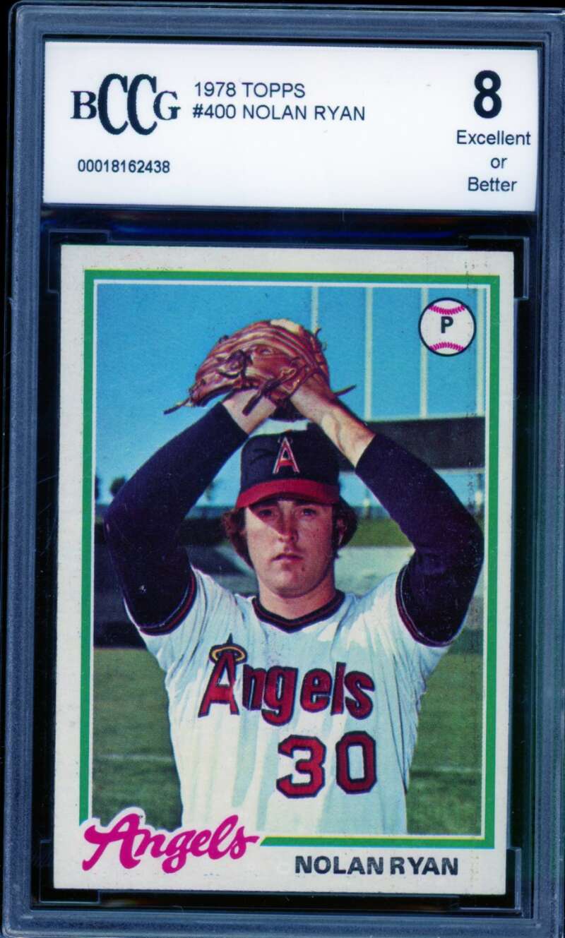 1978 Topps #400 Nolan Ryan Card BGS BCCG 8 Excellent+ Image 1