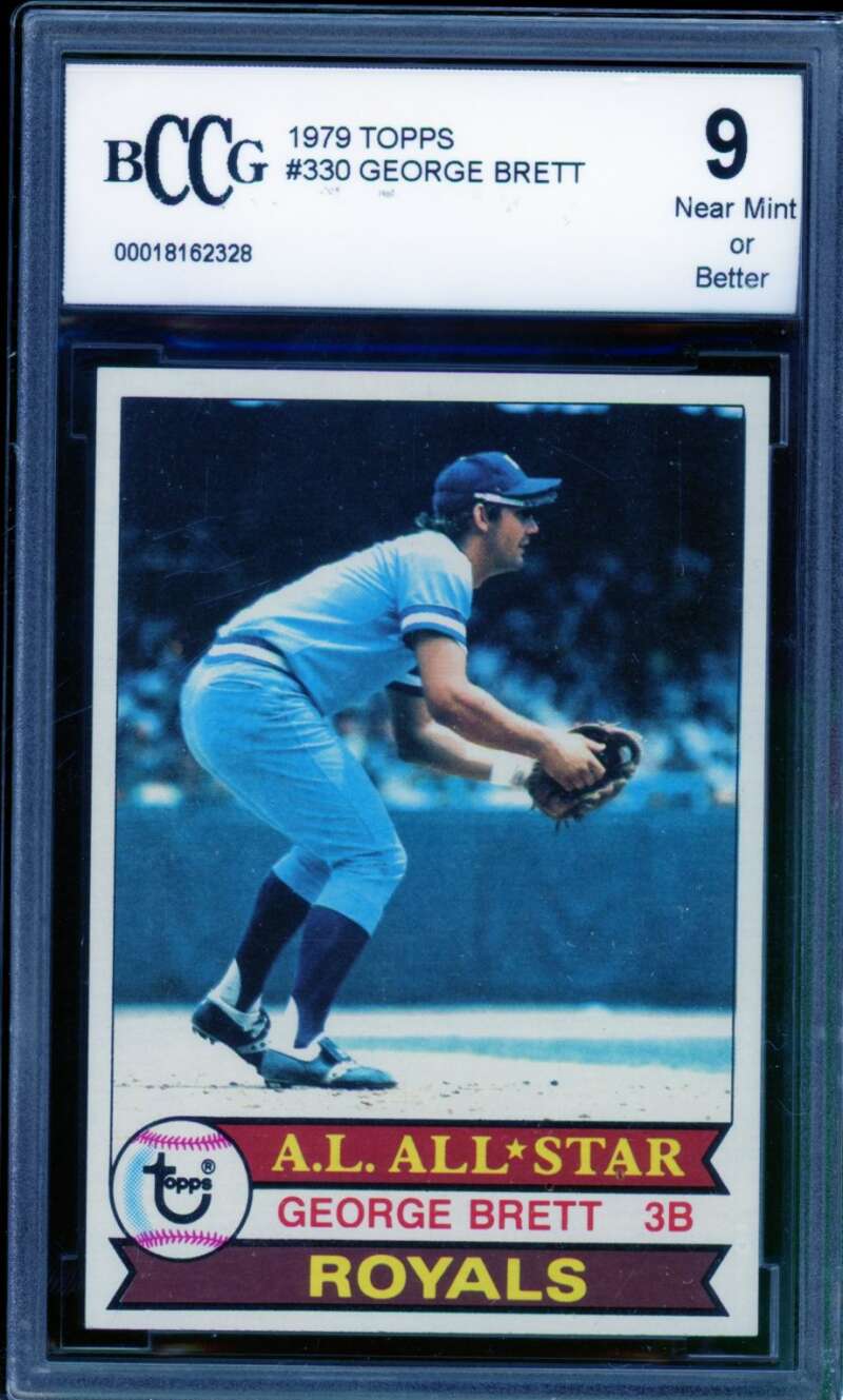 1979 Topps #330 George Brett Card BGS BCCG 9 Near Mint+ Image 1