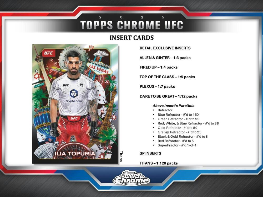 2025 Topps Chrome UFC 6-Pack Blaster Box Image 4