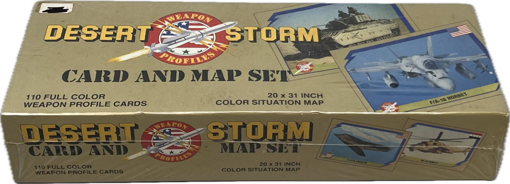 desert storm booster box 1991 Desert Storm Weapon Profile Card And Map Trading Box Set – SUPERIORSPORTSINVESTMENTS.COM