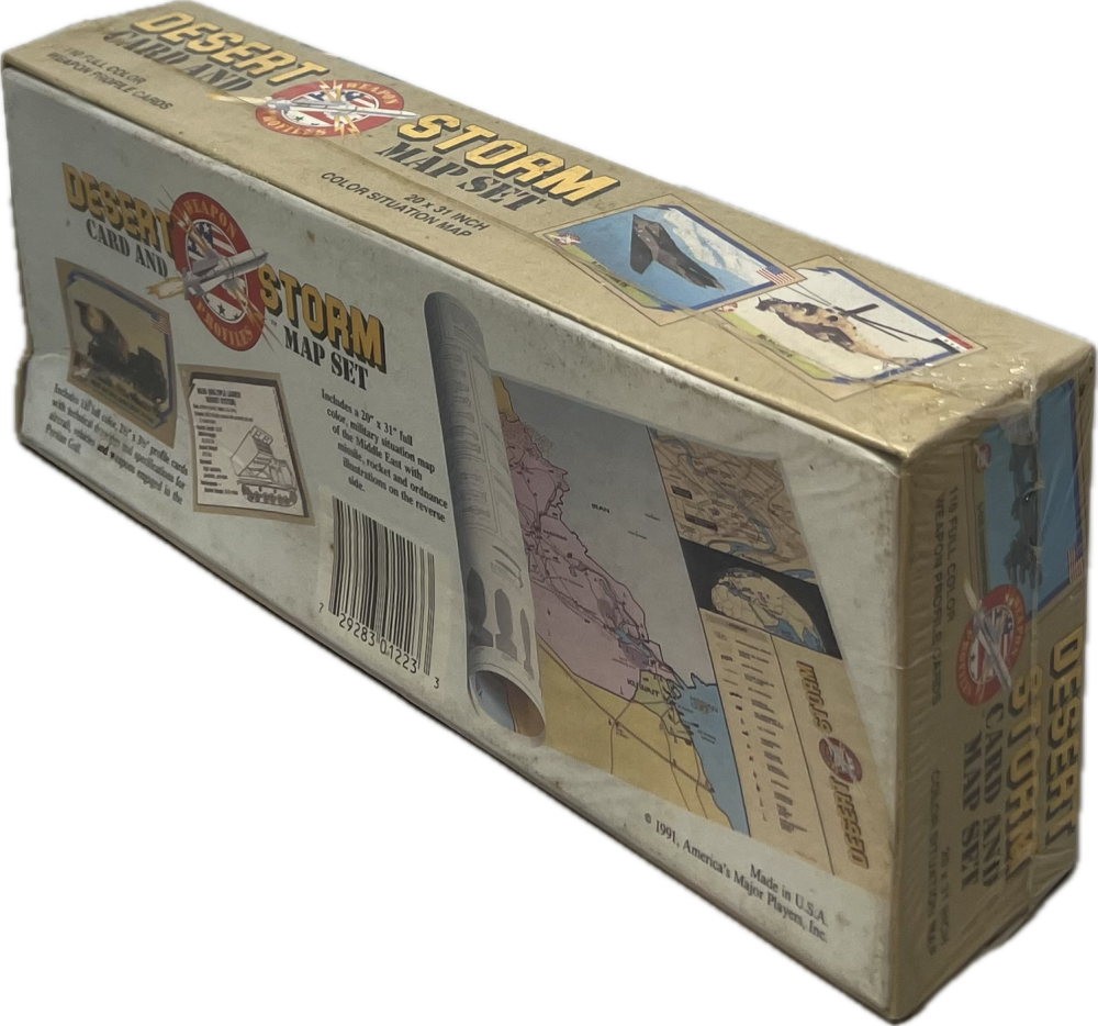 desert storm booster box 1991 Desert Storm Weapon Profile Card And Map Trading Box Set – SUPERIORSPORTSINVESTMENTS.COM