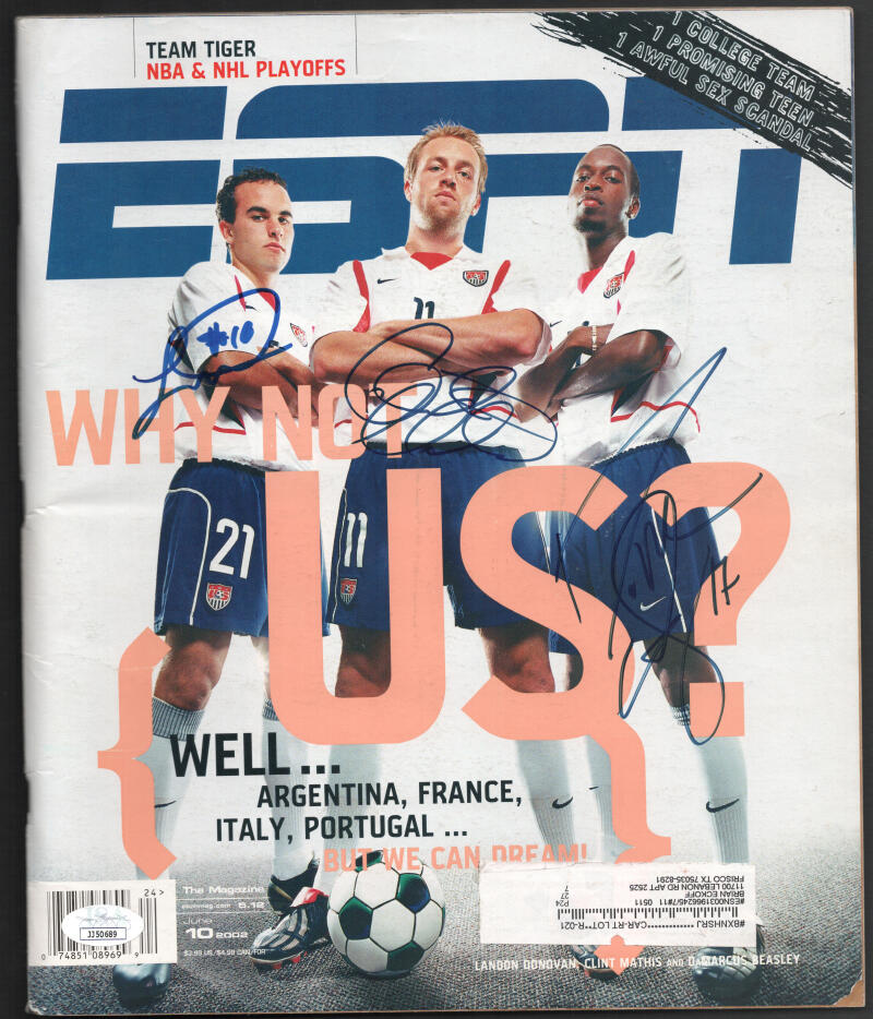 Landon Donovan Mathis Beasley Signed Autographed ESPN Magazine JSA Authentic Image 1