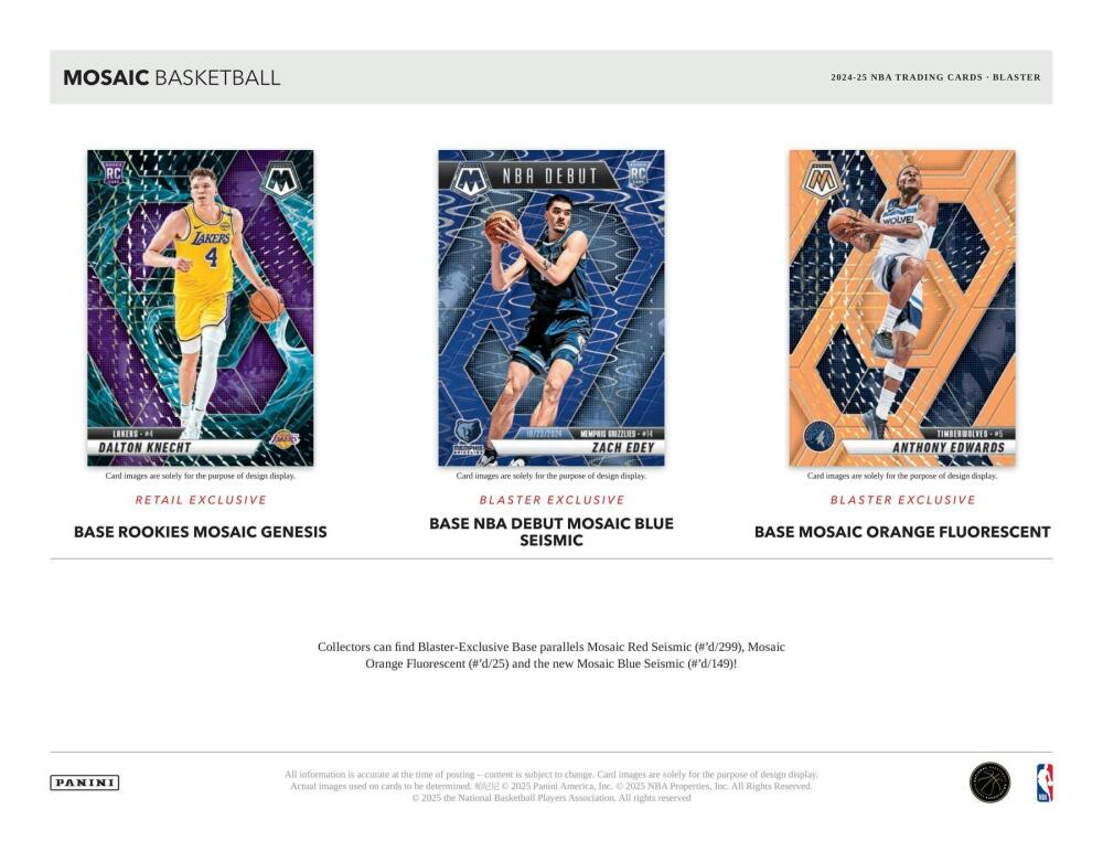 2024-25 Panini Mosaic Basketball 6-Pack Blaster Box Image 3