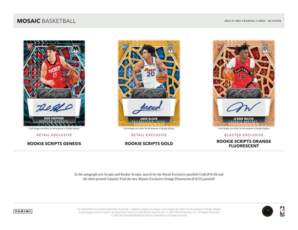 2024-25 Panini Mosaic Basketball 6-Pack Blaster Box Image 4