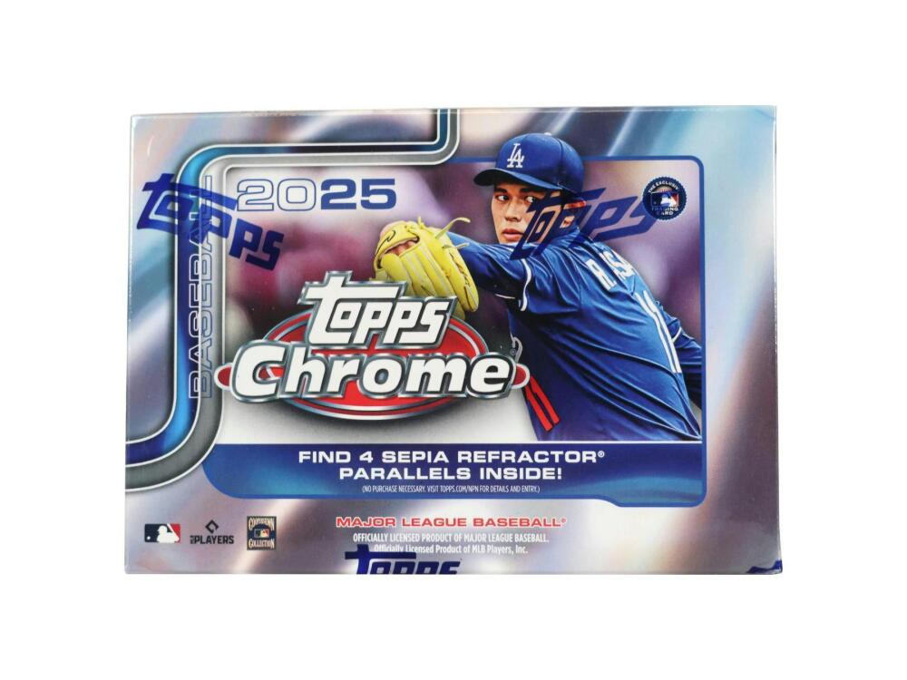 2025 Topps Chrome Baseball 7-Pack Blaster Box Image 1