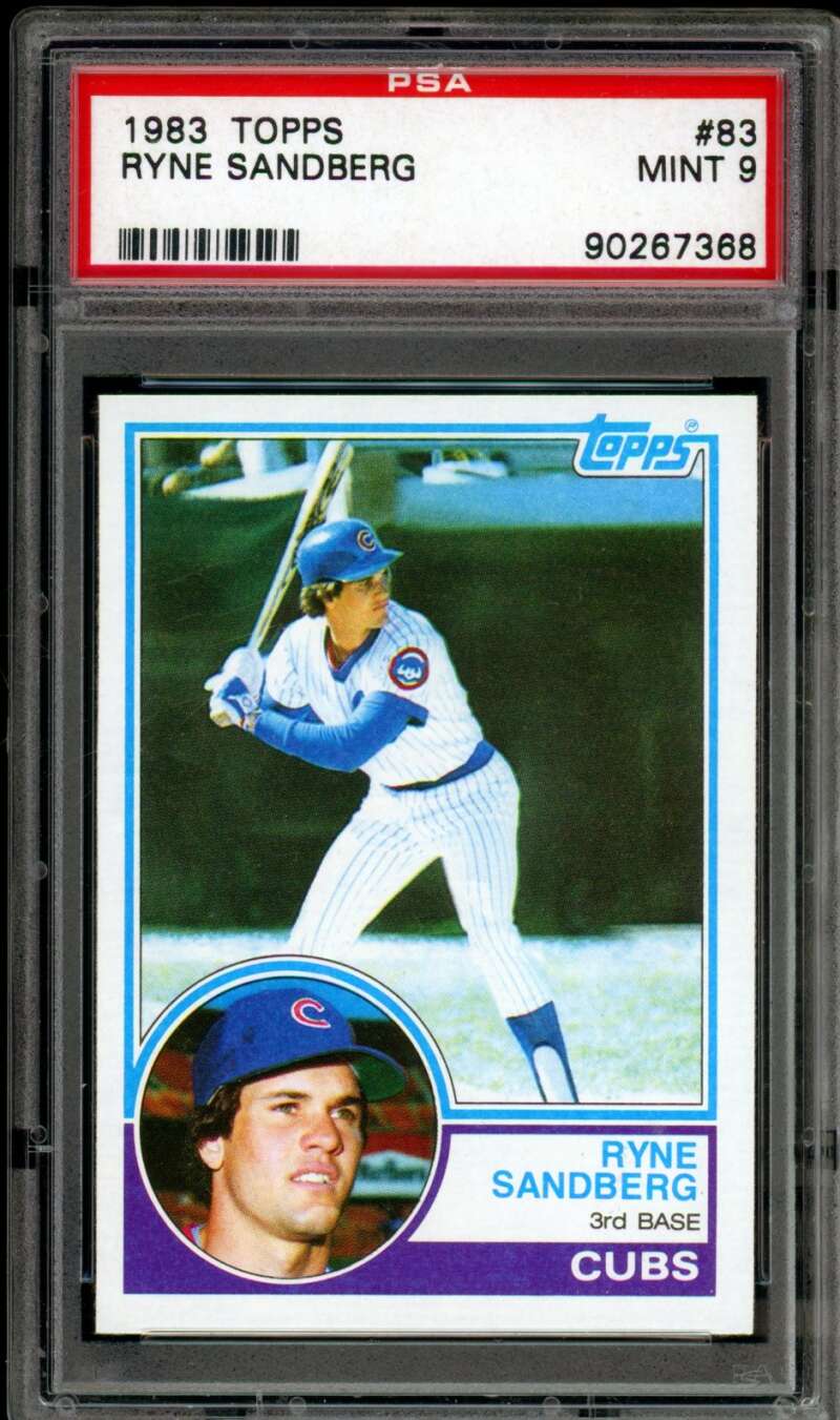 Ryne Sandberg Rookie Card 1983 Topps #83 PSA 9 Image 1