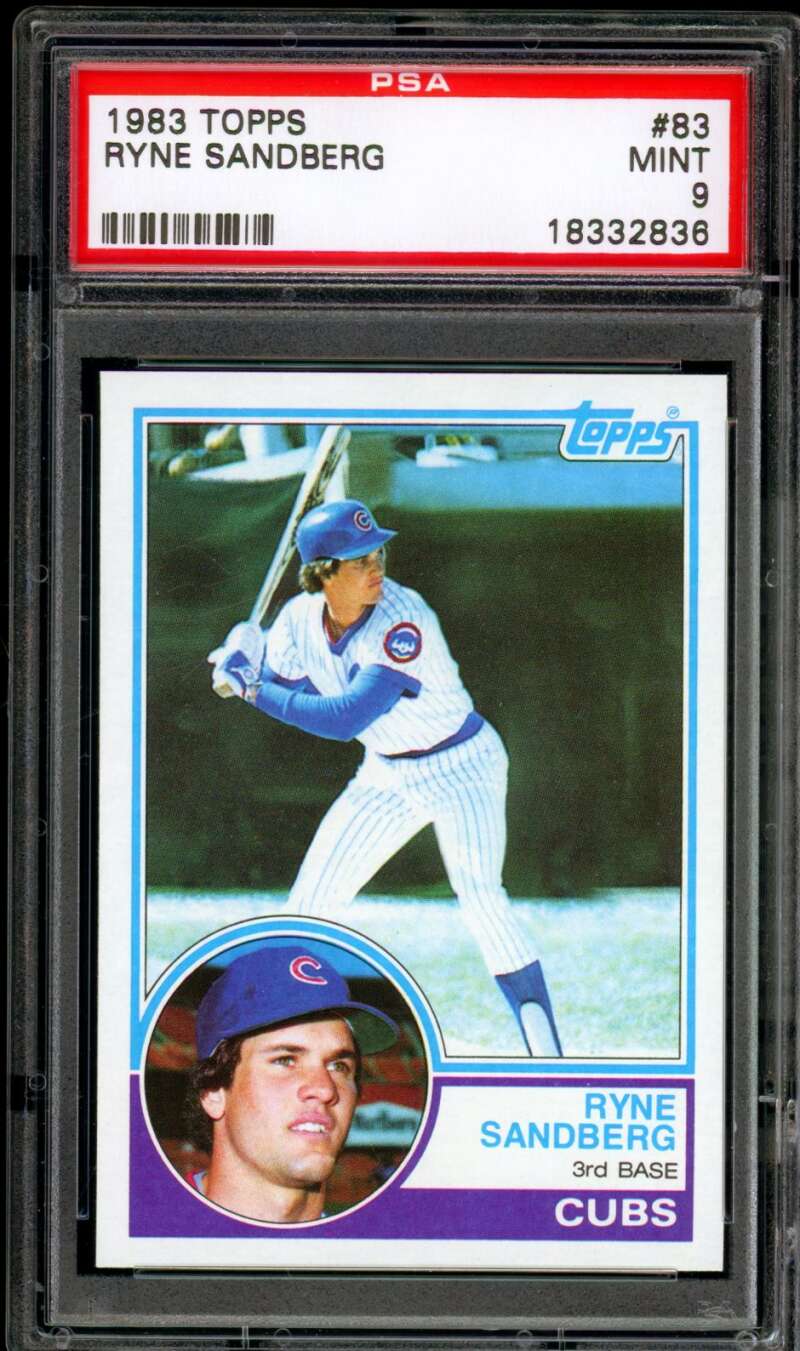 Ryne Sandberg Rookie Card 1983 Topps #83 PSA 9 Image 1
