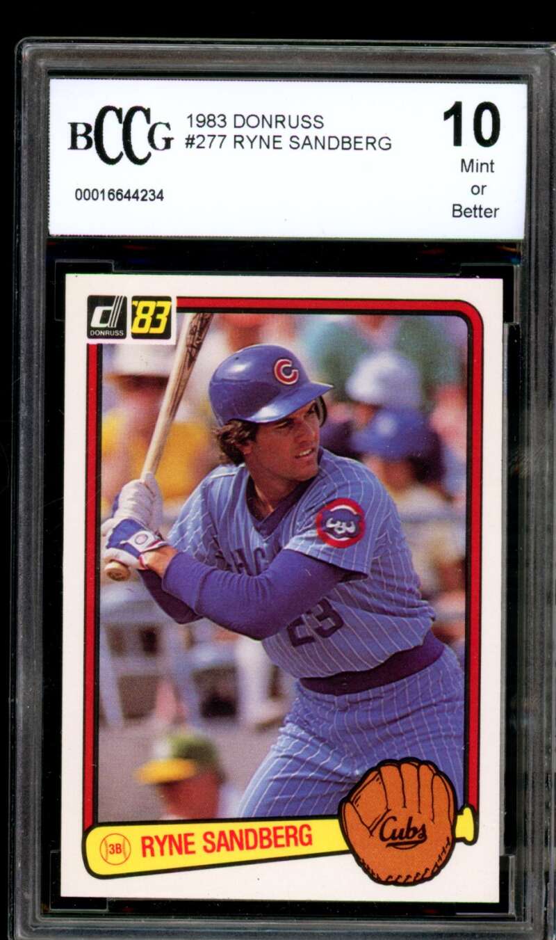 Ryne Sandberg Rookie Card 1983 Donruss #277 BGS BCCG 10 Image 1