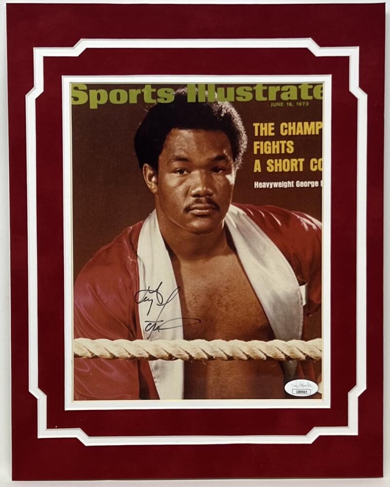 George Foreman Autographed 8x10 Sports Illustrated Framed Photo JSA Authentic Image 1