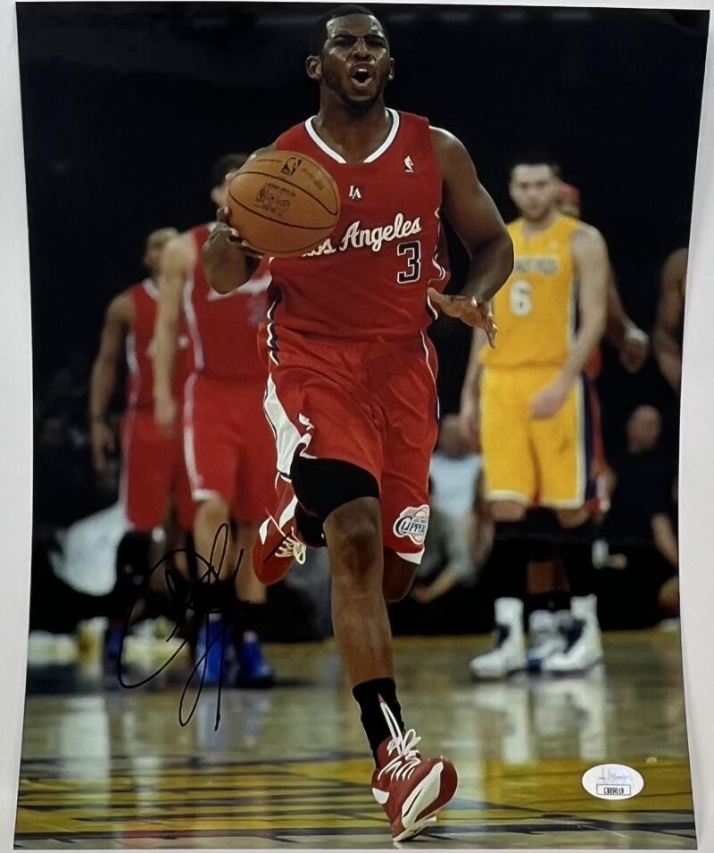 Chris Paul Clippers Signed Autographed 11x14 Photo JSA Authentic Image 1