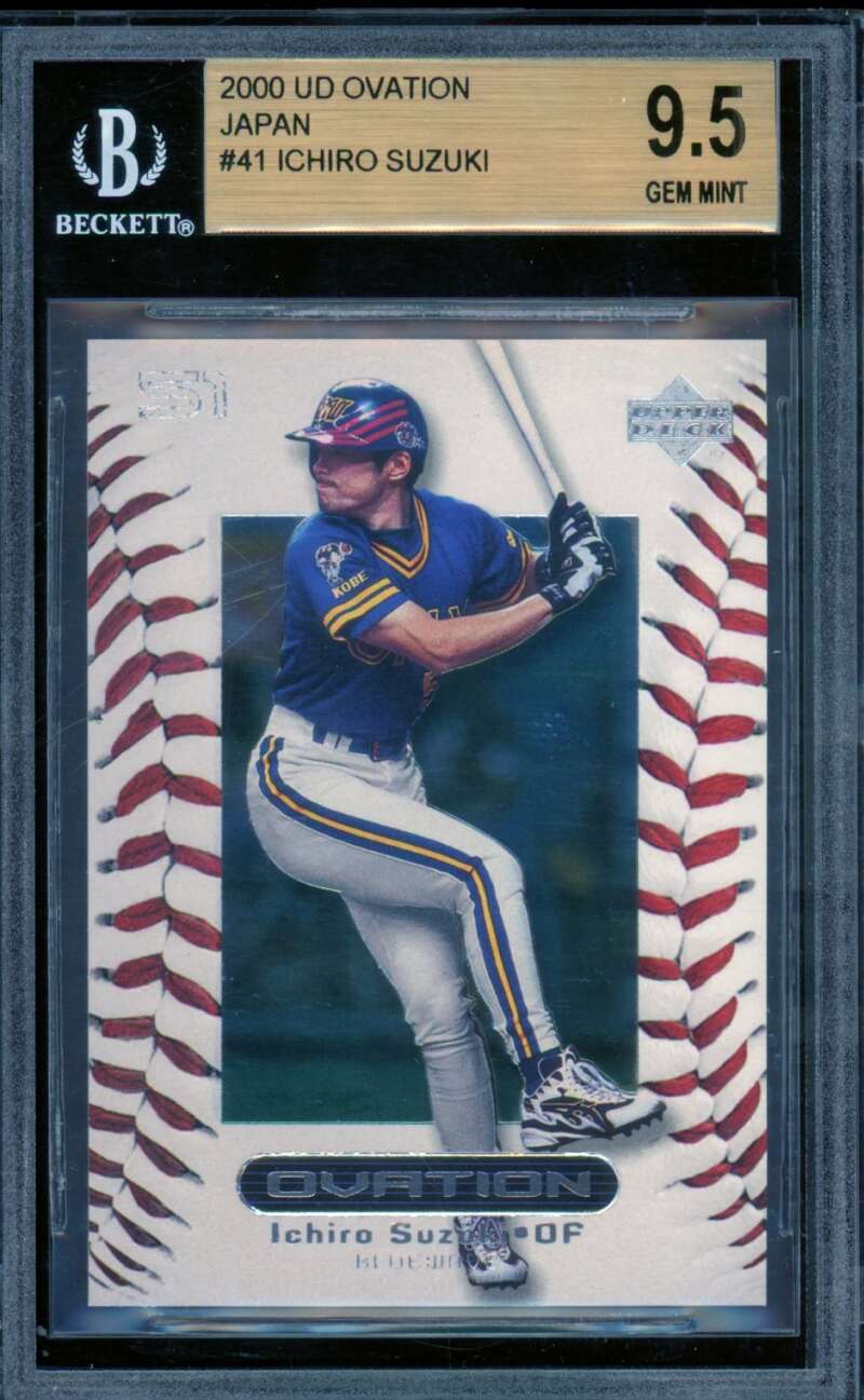 Ichiro Suzuki Card 2000 UD Ovation Japan #41 BGS 9.5 Image 1
