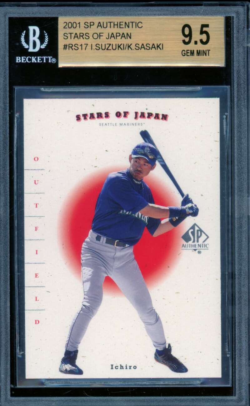 Ichiro Suzuki Rookie Card 2001 SP Authentic Stars Of Japan #RS17 BGS 9.5 Image 1