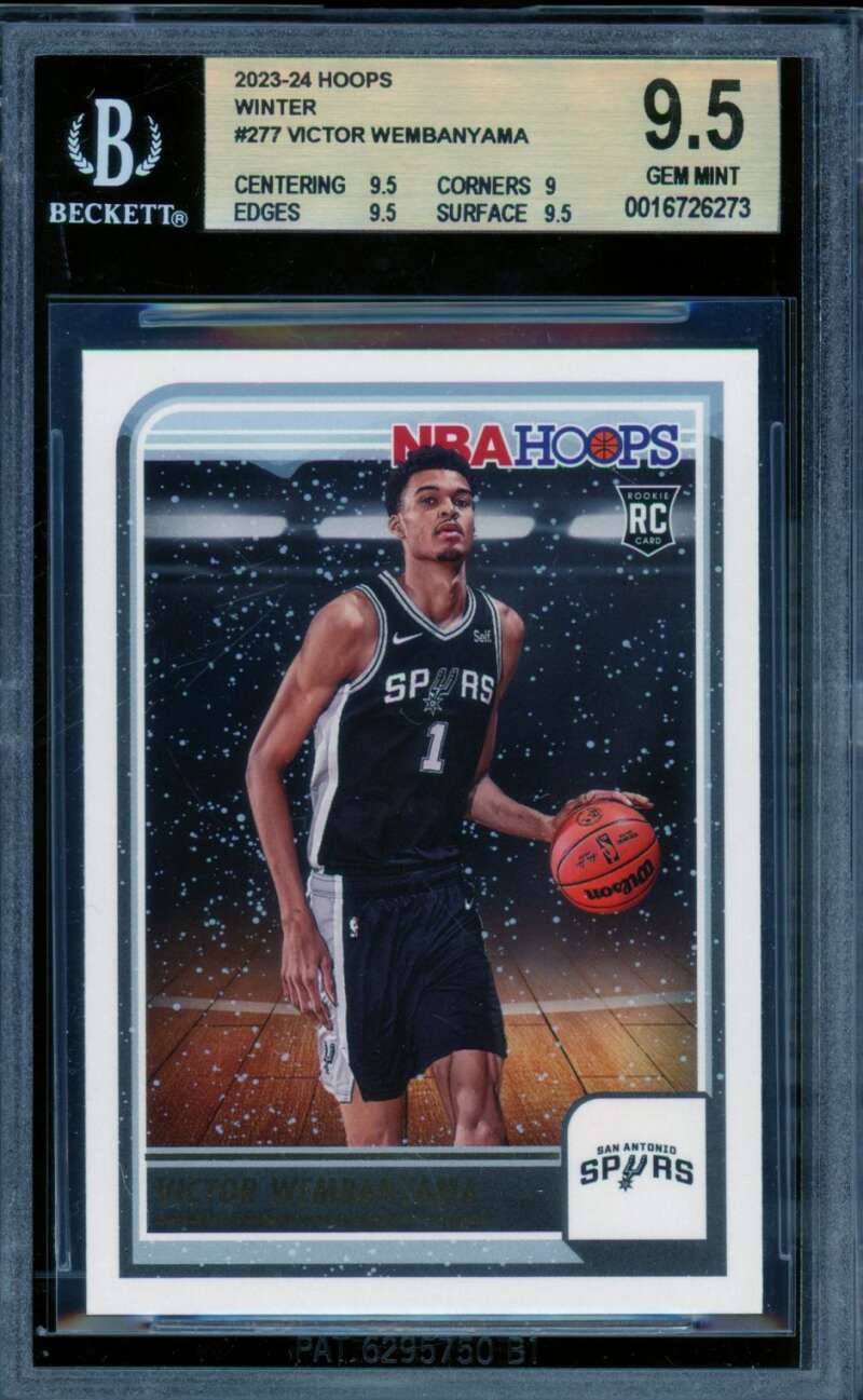 Victor Wembanyama Rookie Card 2023-24 Hoops Winter #277 BGS 9.5 Image 1