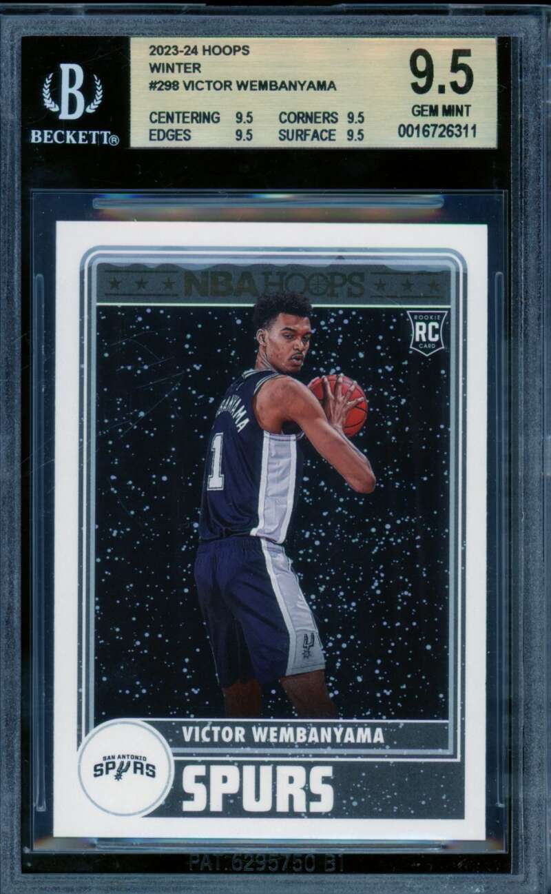 Victor Wembanyama Rookie Card 2023-24 Hoops Winter #298 BGS 9.5 Image 1
