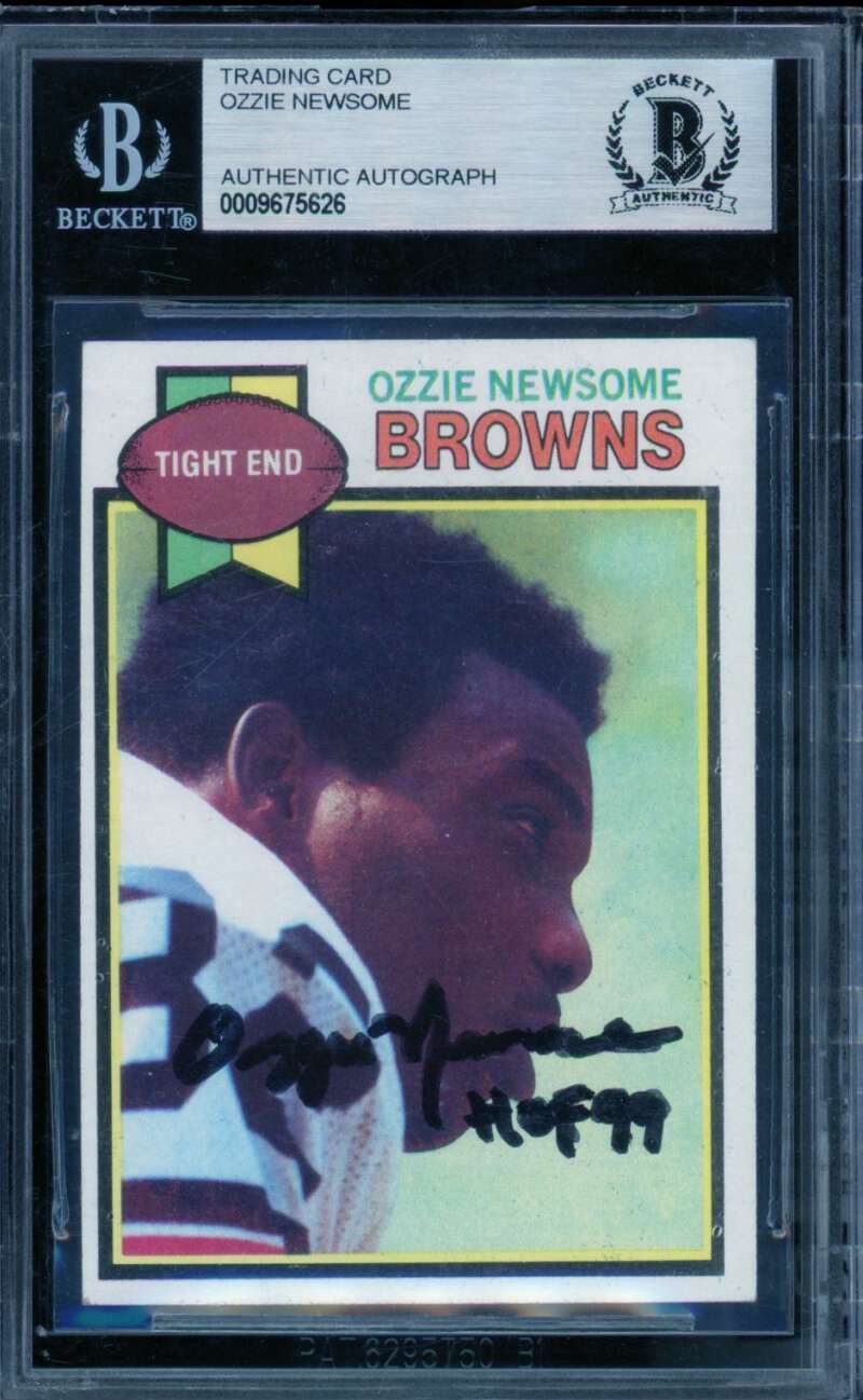 Ozzie Newsome Rookie Card 1979 Topps #308 Authentic Autograph BGS Authentic Image 1