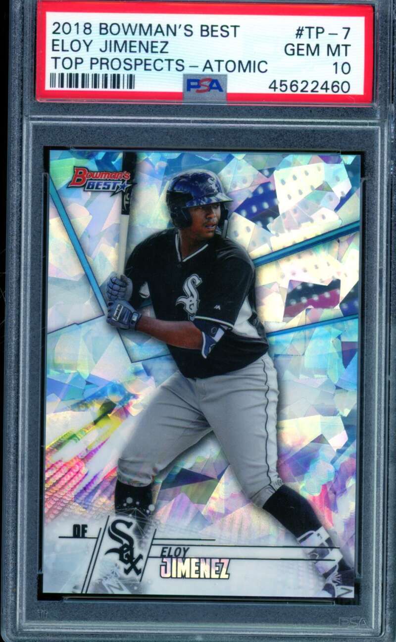 Eloy Jimenez Rookie 2018 Bowman's Best Top Prospects Atomic (pop 13) #TP7 PSA 10 Image 1