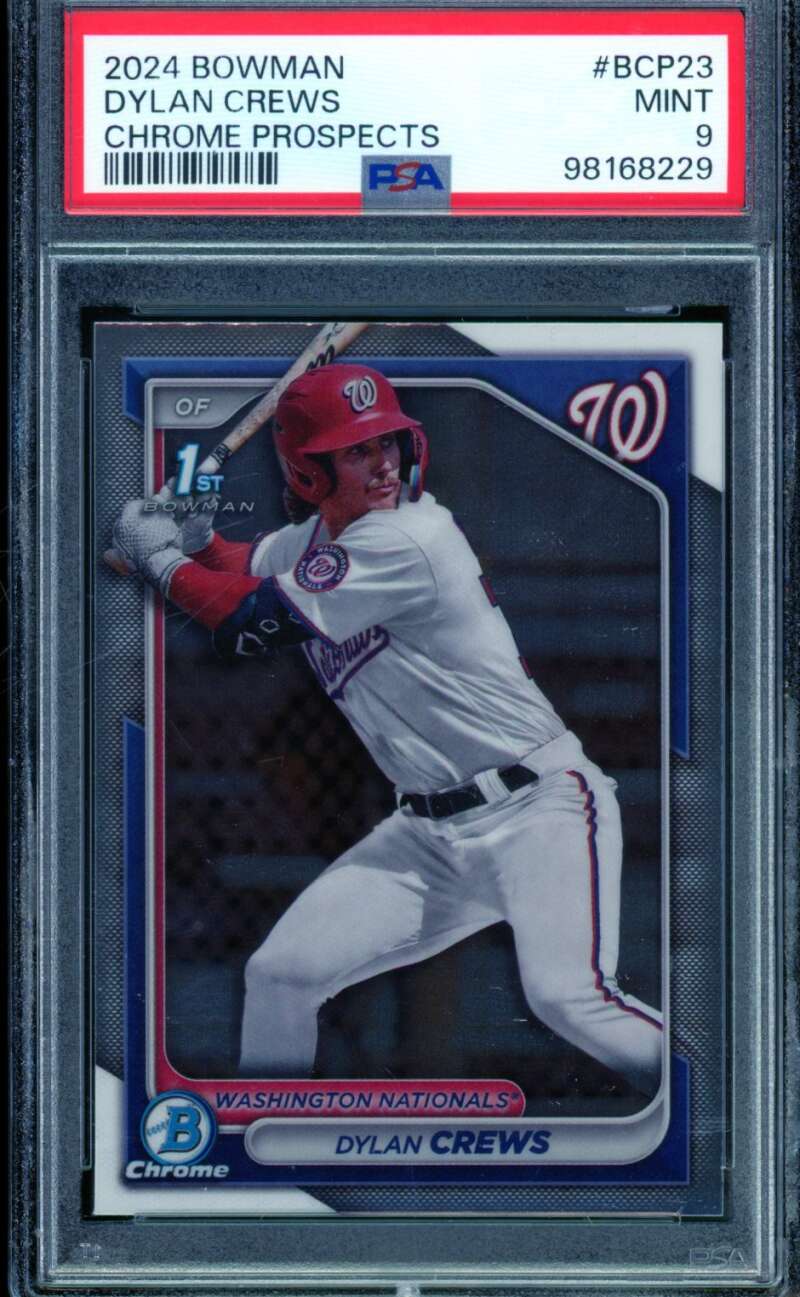 Dylan Crews Rookie Card 2024 Bowman Chrome Prospects #Bcp23 PSA 9 Image 1