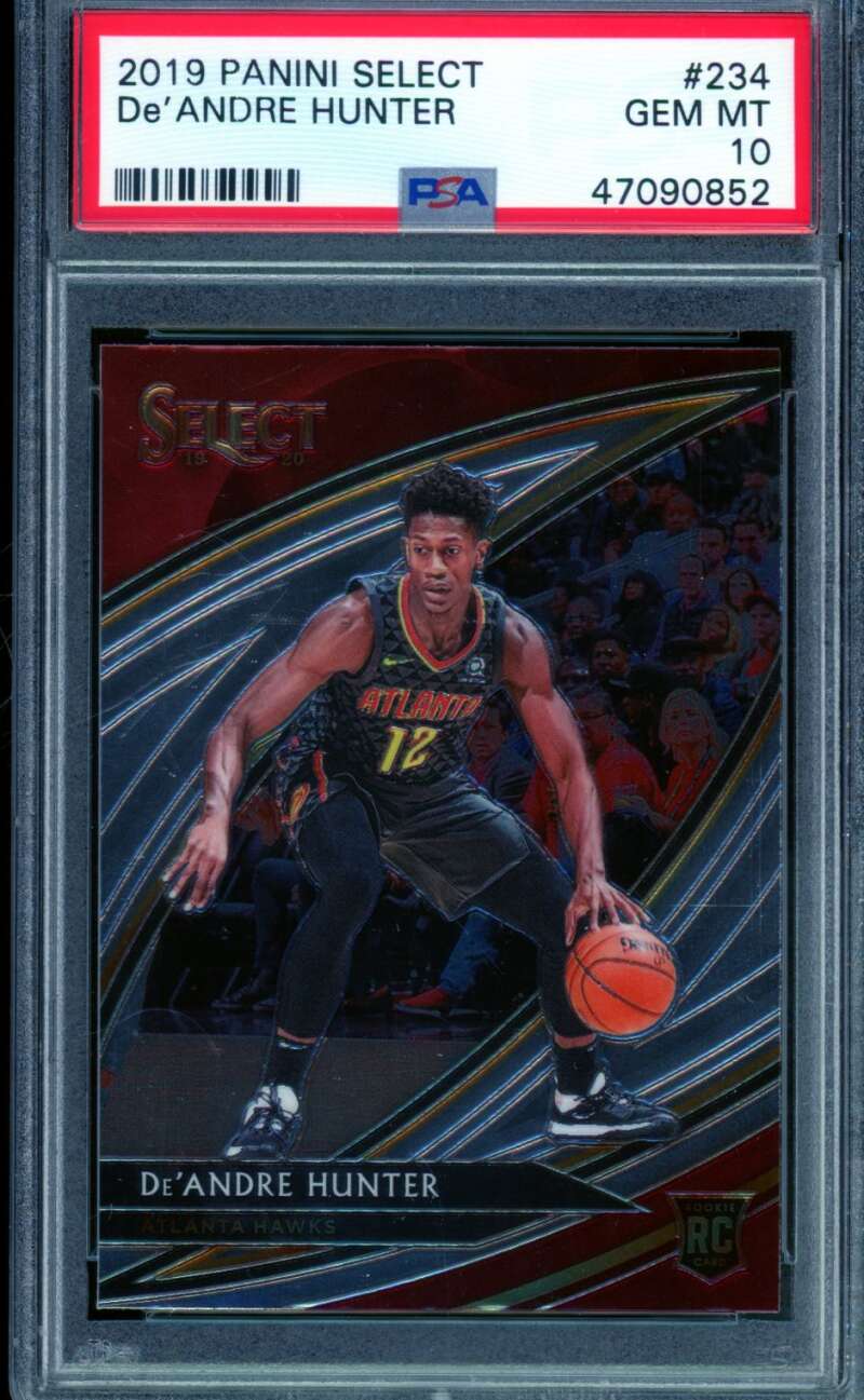 De'Andre Hunter Rookie Card 2019-20 Panini Select #234 PSA 10 Image 1
