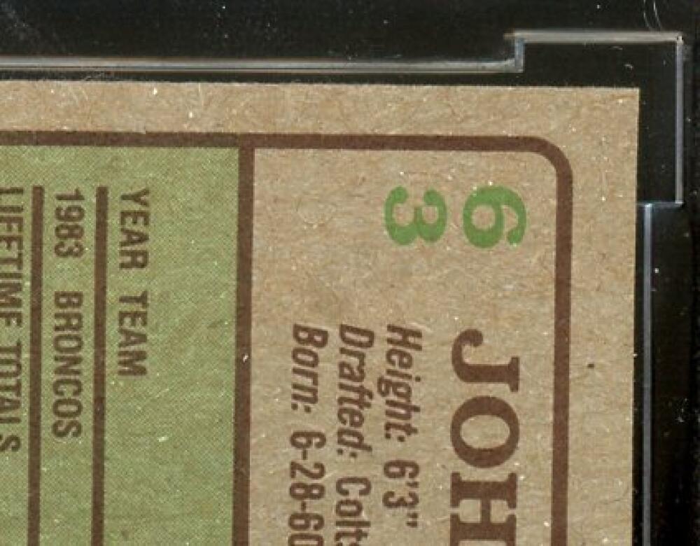 1984 Topps #63 John Elway Rookie Card BGS BCCG 10 Mint+ Image 8