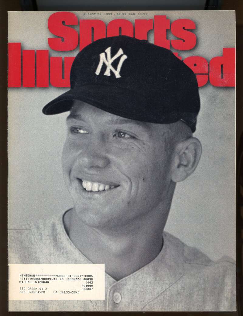 Sports Illustrated August 21 1995 Mickey Mantle New York Yankees Image 1