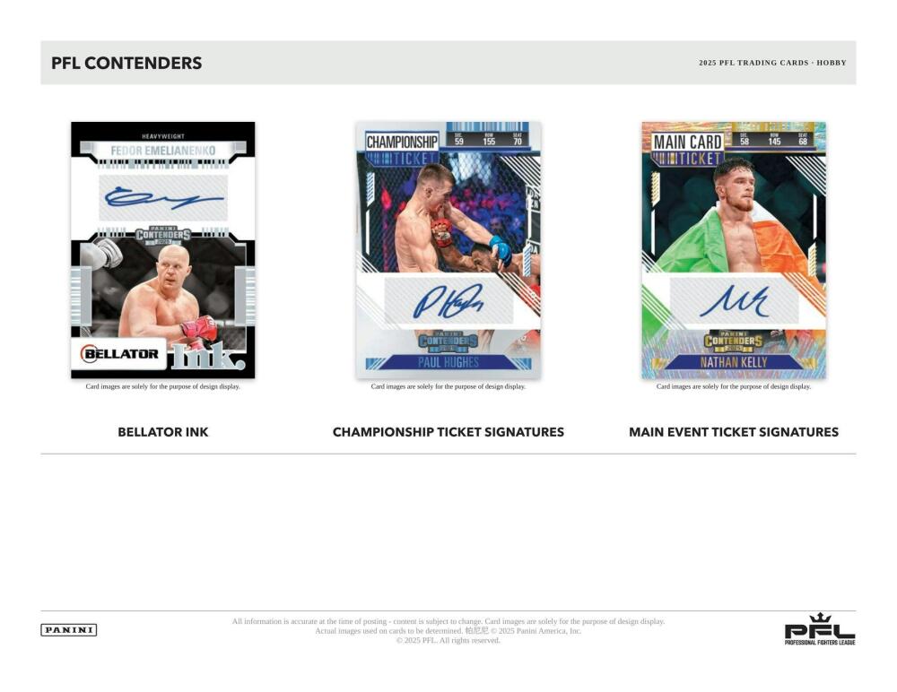 2025 Panini Contenders Professional Fighters League PFL Hobby Box Image 4