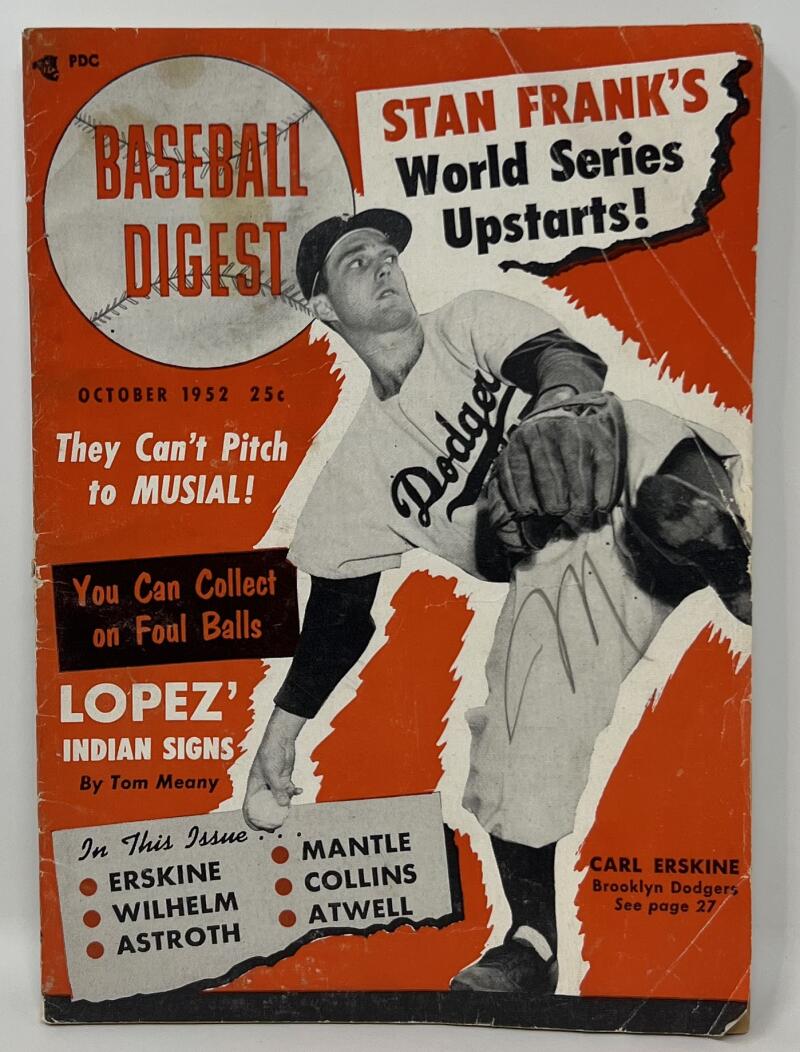 1952 October Stan Frank's World Series Upstarts Baseball Digest  Image 1