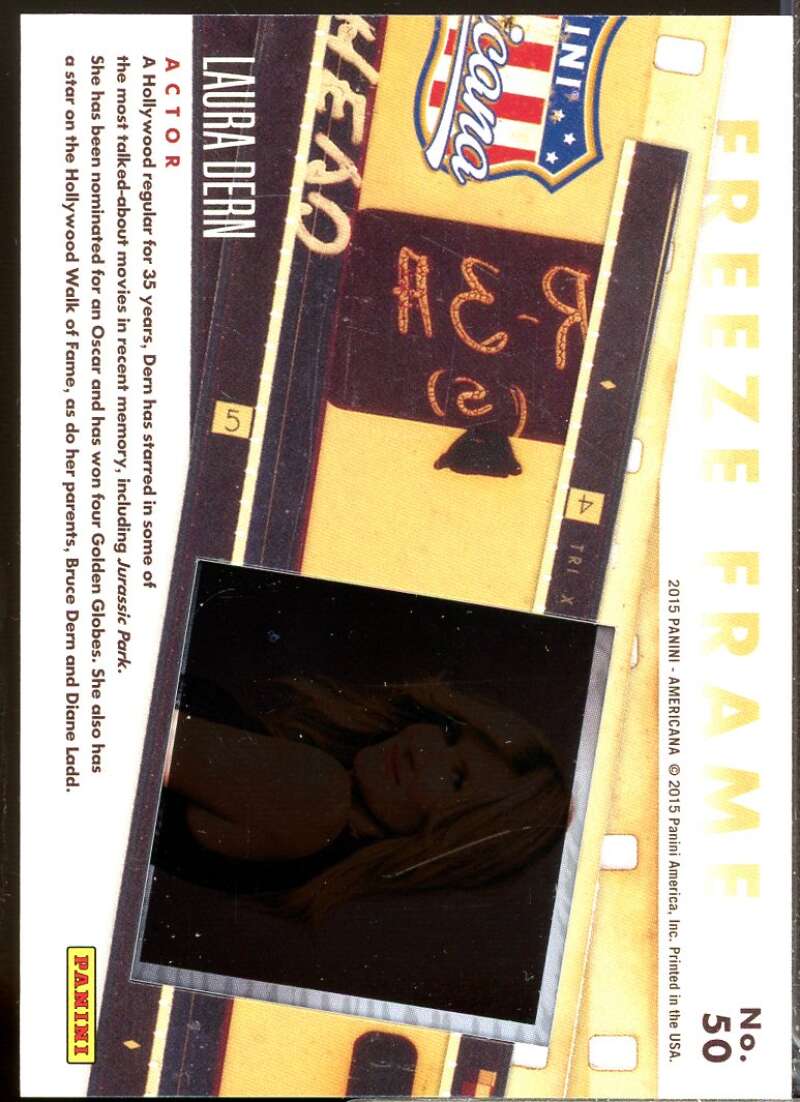 Laura Dern Card 2015 Panini Americana Freeze Frame #50  Image 2