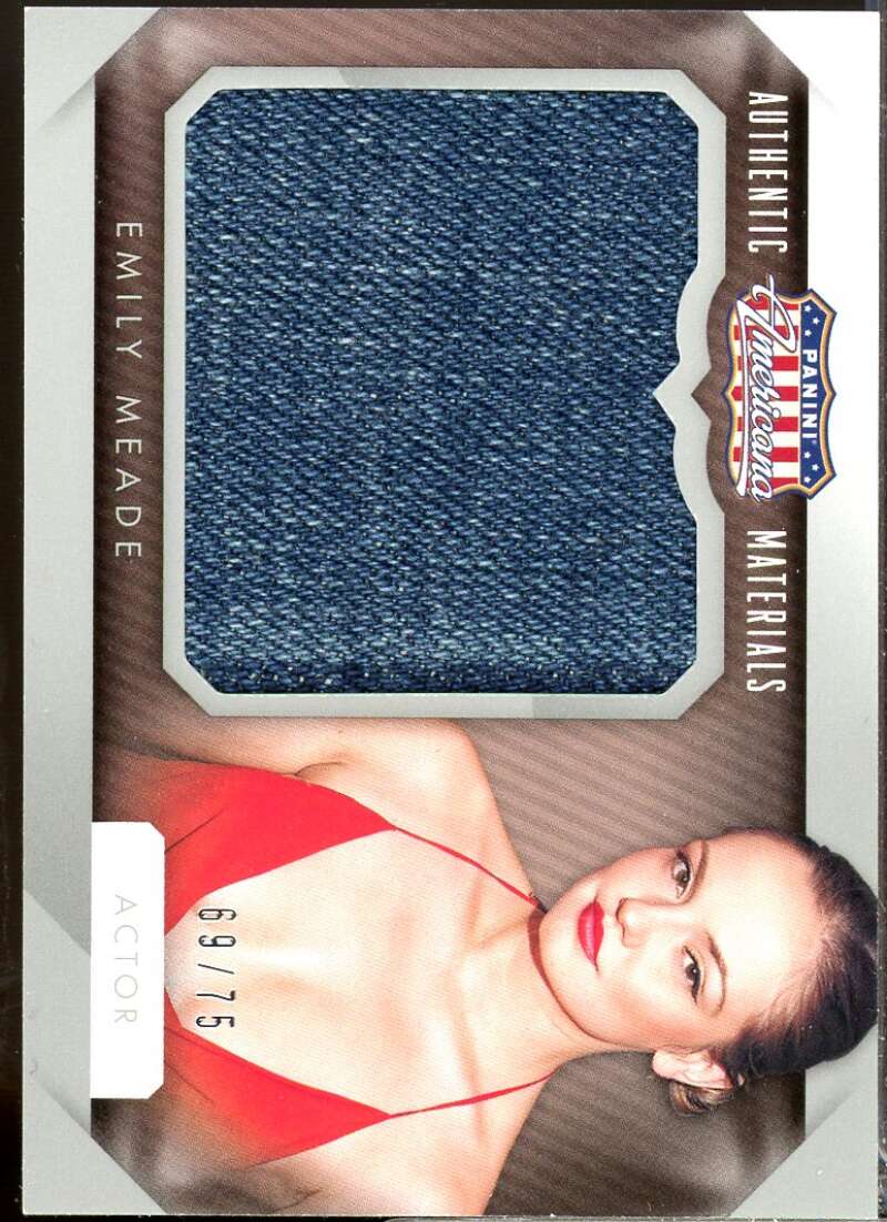 Emily Meade Card 2015 Panini Americana Jumbo Materials /75 #2  Image 1