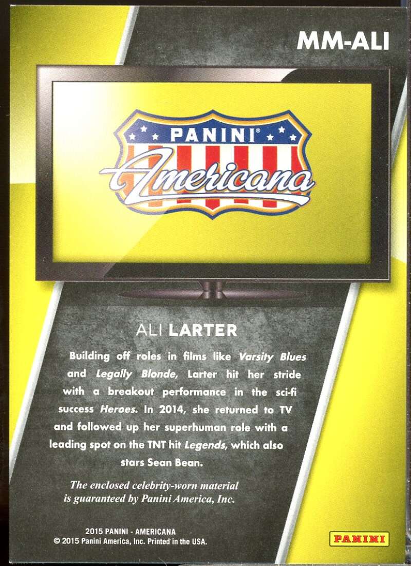 Ali Larter Card 2015 Panini Americana On the Tube Modern Materials /499 #17  Image 2