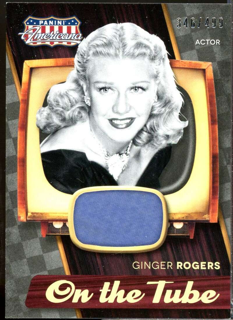 Ginger Rogers Card 2015 Panini Americana On the Tube Vintage Materials /499 #3  Image 1