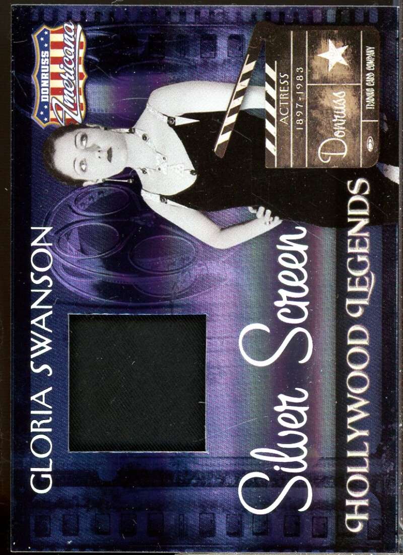 Gloria Swanson 2007 Americana Hollywood Legends Material Silver Screen /100 #3  Image 1